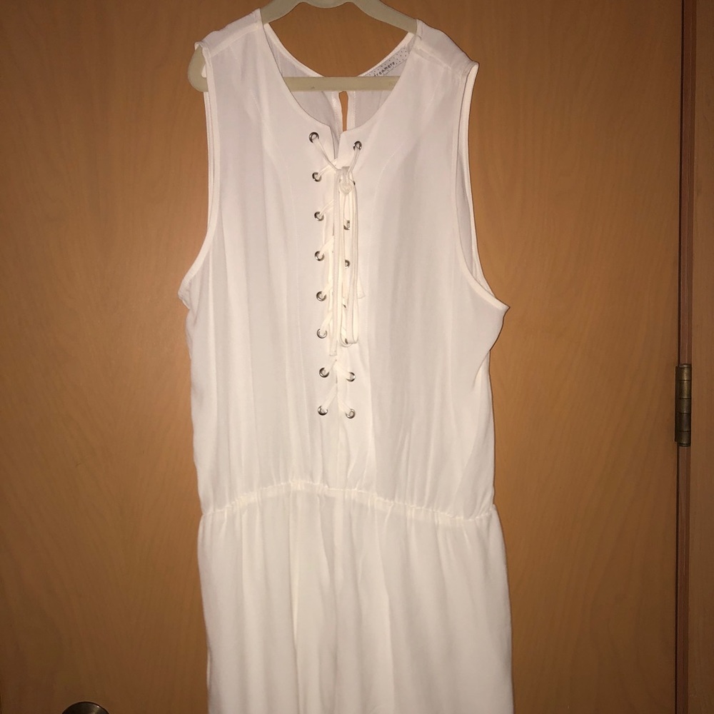 White silky romper